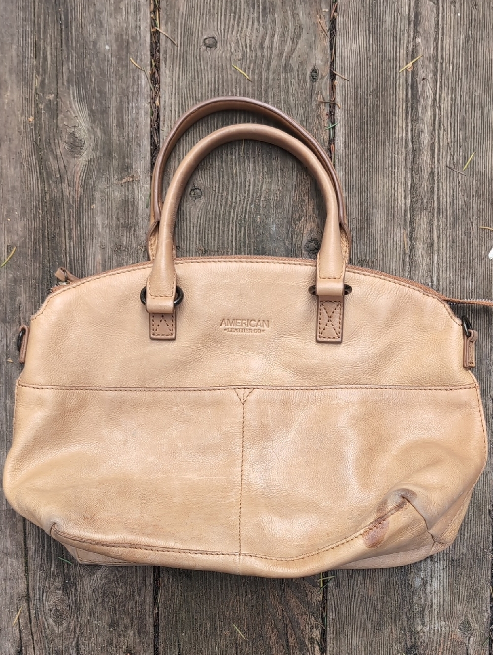 American Heritage Co. Tan Leather Purse Tote Mini For Satchel